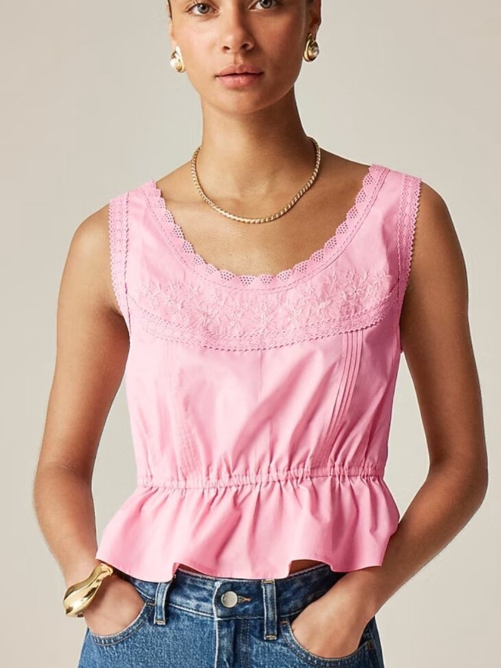 J. Crew Pink Blouse tank top